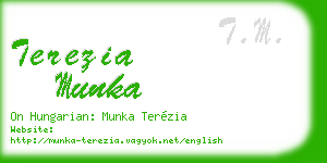terezia munka business card